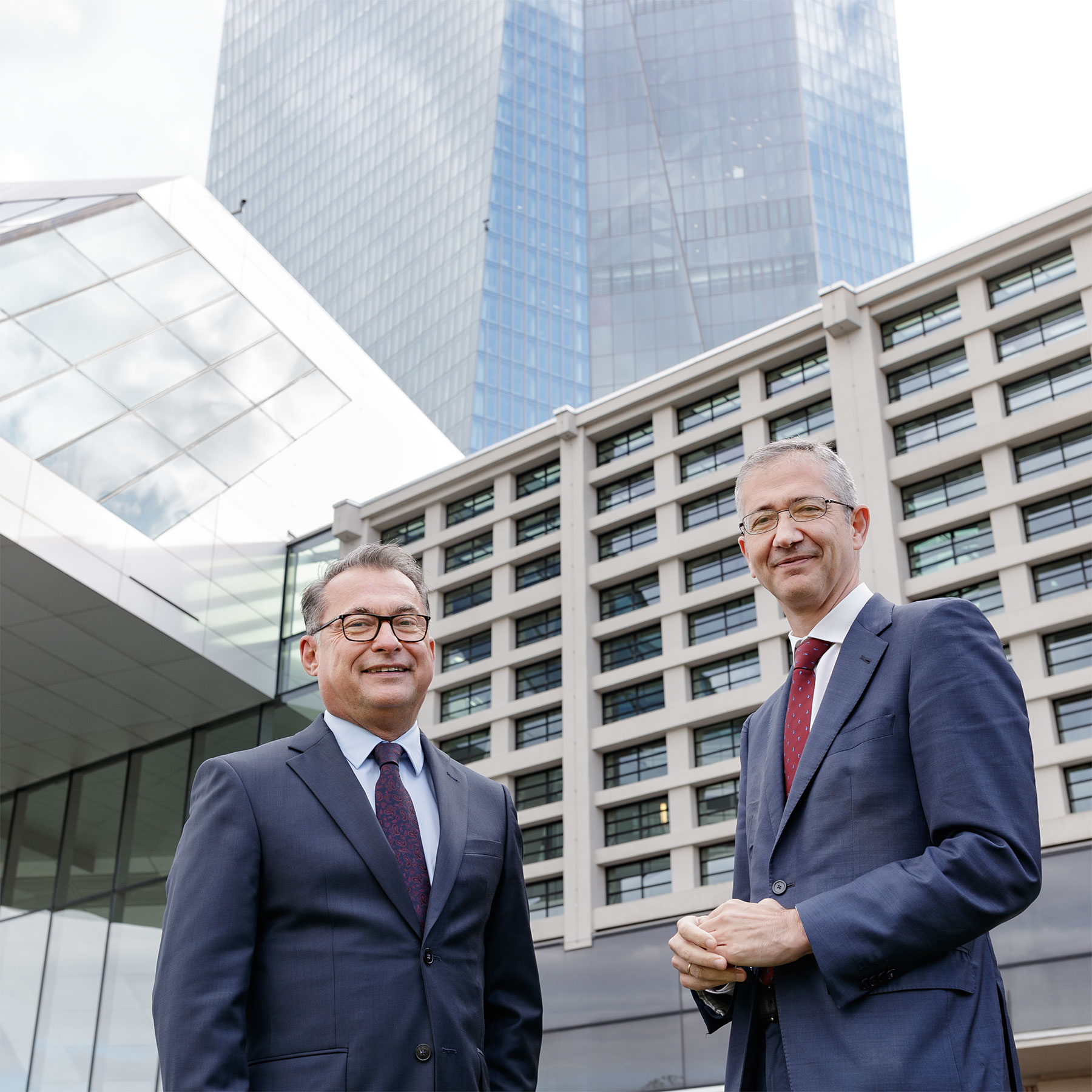 CEO Portrait: Bundesbankpräsident Joachim Nagel und der Gouverneur Pablo Hernández de Cos der Banco de España